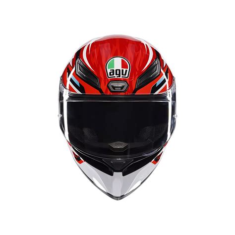AGV K1 S HELMET - LION BLACK/RED/WHITE (ISI & ECE2206) | Moto Madness