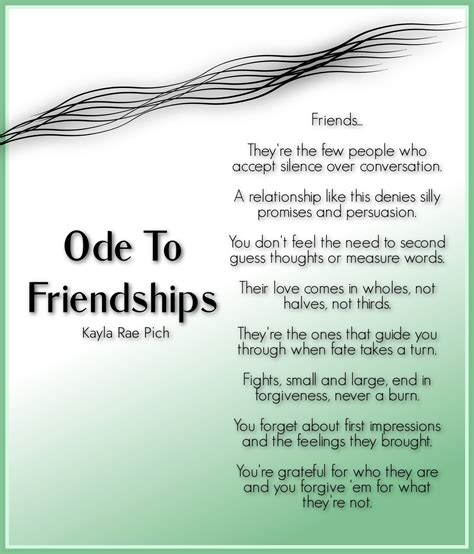 Ode To Friendships-Kayla Rae Pich | Friendship Poems