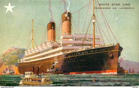 Paquebots - S.S. LAURENTIC laurentic * CPA illustrateur * bateau ...