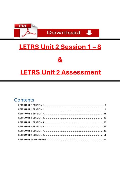 LETRS Unit 5 Final Exam: Vocabulary and Comprehension Insights - Studocu