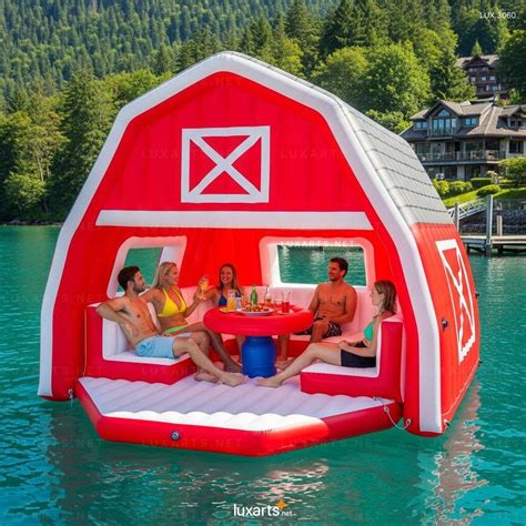 Inflatable Barn Lake Floats – Giant Floating Play Center for Lakes ...