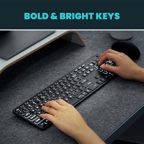 Wireless Computer Keyboard with Lighted Keys 的图像结果