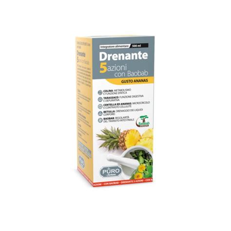 Draining 5 Actions With PURE Baobab 500ml - Loreto Pharmacy