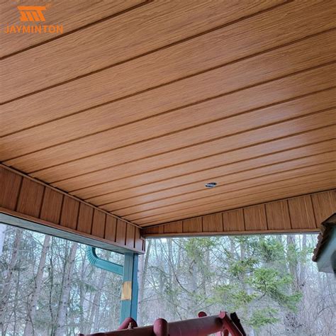 Metal Ceiling Fascia Wood Grain External Outdoor Aluminum Soffit ...