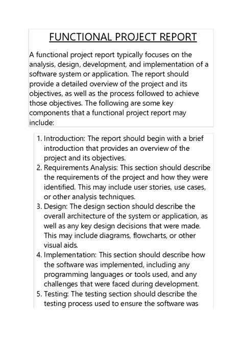 Functional Project Report: Analysis, Design & Implementation Overview ...