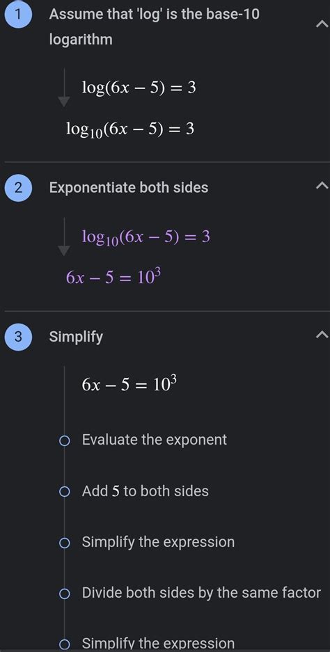 log(6x-5) = 3solve it please step by step - Brainly.in