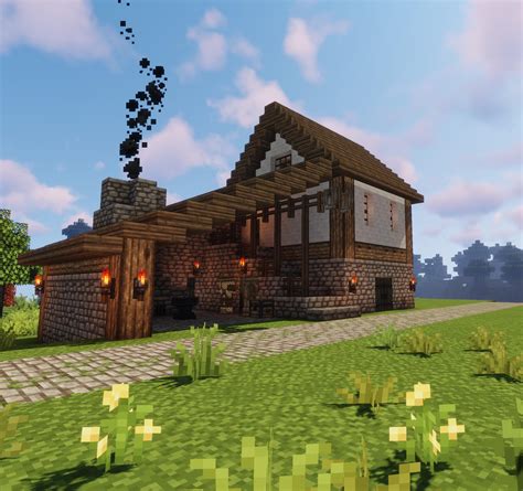 Medieval village small medieval house minecraft - merych