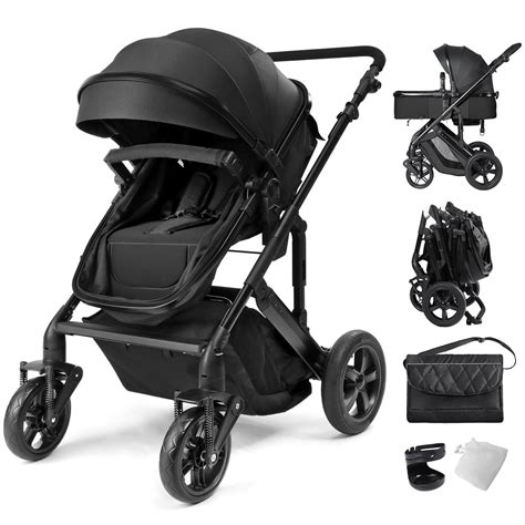 Amazon.com : 2-in-1 Convertible Baby Stroller with Bassinet Mode ...