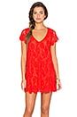 Show Me Your Mumu Kylie Mini Dress in Spring Fling Lace Blood Orange ...