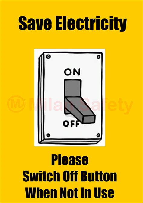 Save electricity signage – Milansafety