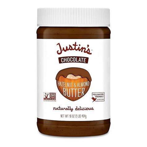 Justin's Chocolate Hazelnut and Almond Butter, Organic Cocoa, No Stir ...