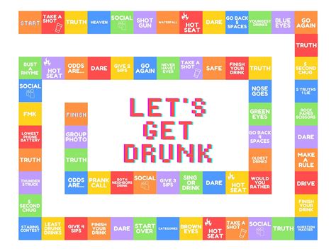 Printable Drinking Game | Plan Your Year Easily!