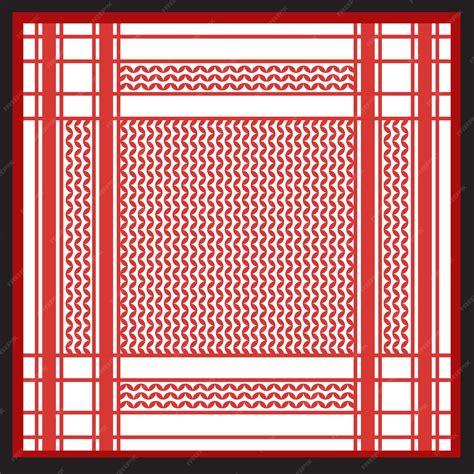 A red and white pattern with a pattern in the middle | Premium Vector