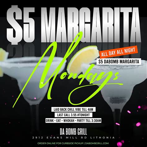 BINGO NIGHT Monday night WITH $5margaritas all night, Dabomb Sports ...