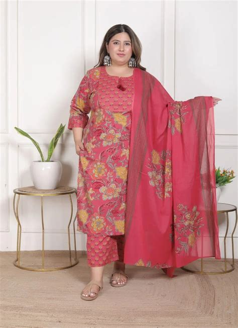 Plus Size Kurta Set with Dupatta | Vibrant & Comfortable Fashion ...