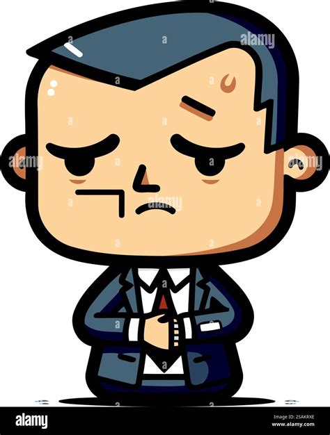 Angry Boss Cartoon Vector Illustration Stock Vector Image & Art - Alamy