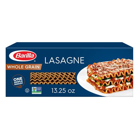 Barilla Whole Grain Pasta Nutrition Label
