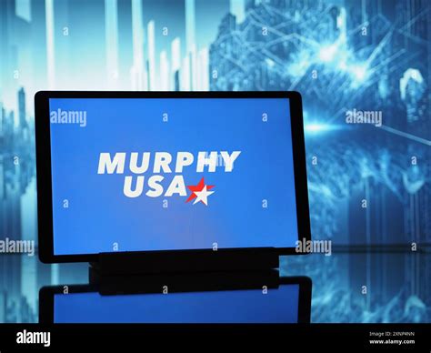 In this photo illustration, Murphy USA logo seen displayed on a tablet ...