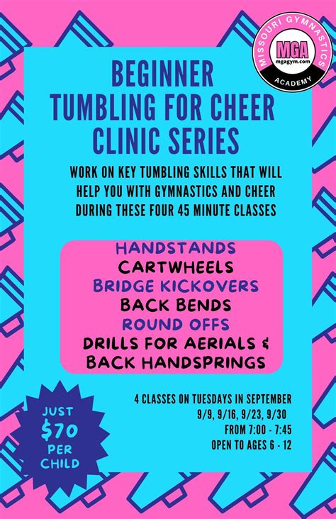 Beginner Tumbling Clinic Series for Cheer and Gymnastics, 794 Gravois ...