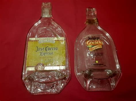 Flattened Kiln-Slump Melt Glass Bottles Jose Cuervo | Ubuy India