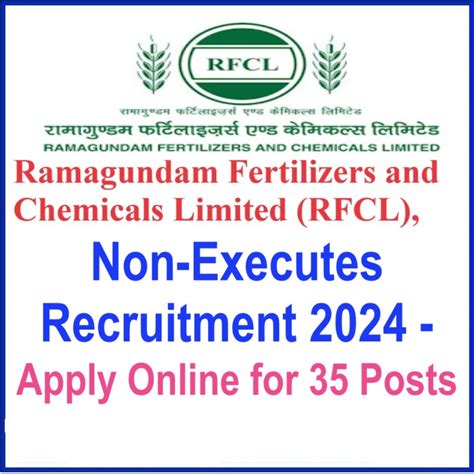 RFCL Non-Executes Recruitment 2024 - Apply for 35 Posts