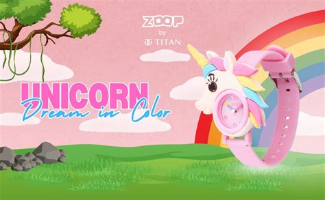 Zoop Analog Unicorn Watch with Pink Dial & Pink Strap for Girls Kids ...