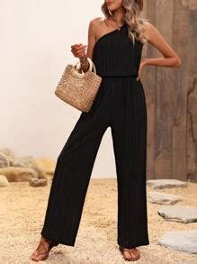 Breezaya One Shoulder Top & Wide Leg Pants | SHEIN USA
