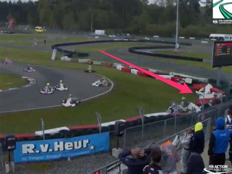 A go-kart race devolved into chaos after a slippery track sent a dozen ...