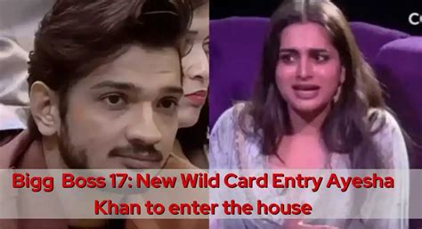 Bigg Boss 17's Twist: New Wild Card Entry Ayesha Khan Rumored Lover of ...