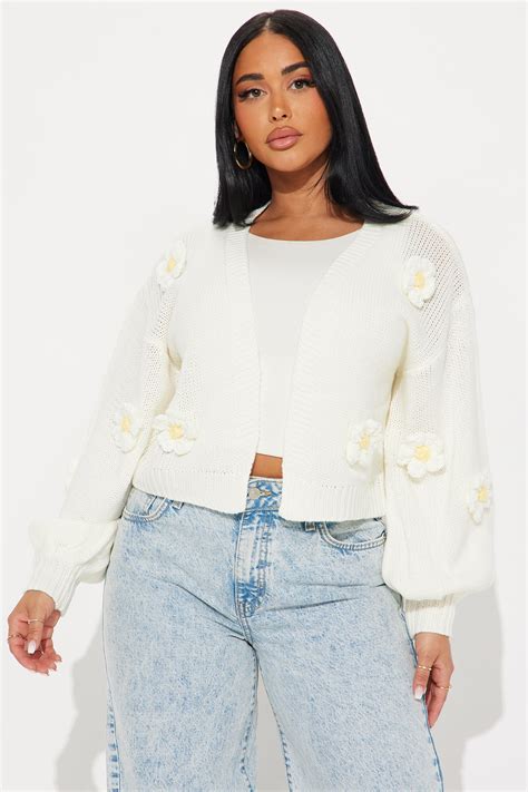 Through The Daisy Fields Cardigan - Off White | Fashion Nova