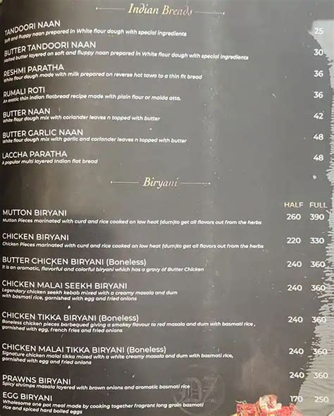 Menu at Zaika Restaurant, Mumbai, -z
