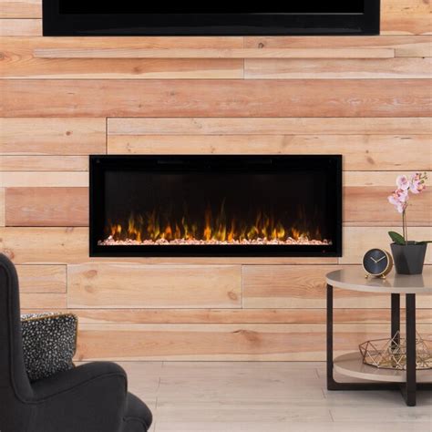 Modern Ember 42-in W Aerus Black Fan-forced Wall-mount Electric ...