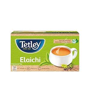 Tetley | Elaichi Flavoured Chai | Black Tea | 50 Tea Bags, 100 Grams ...