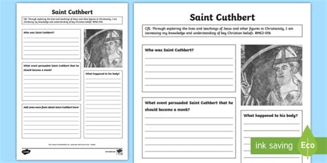 St. Cuthbert Worksheet / Worksheet