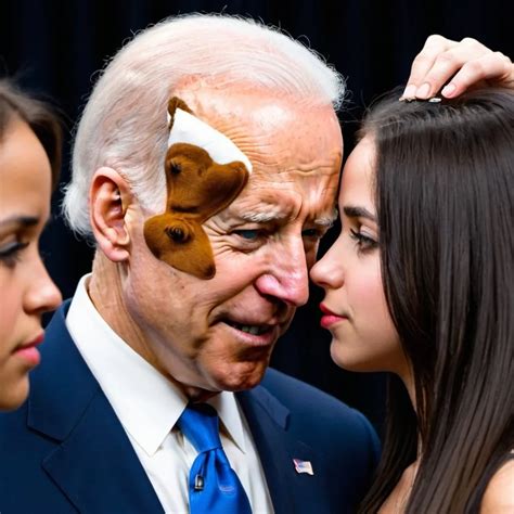 Joe Biden sniffing girls hair