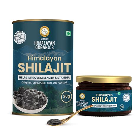 Vlado’s Himalayan Organics Pure Shilajit Resin | 75% Fulvic Acid | 20g ...