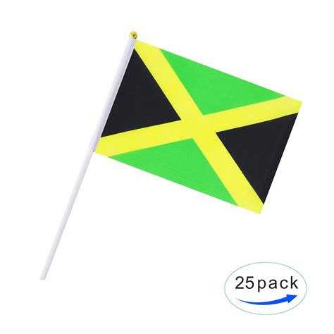 Buy Kind Girl 25 Pack Hand Held Small Mini Flag Jamaica Flag Jamaican ...