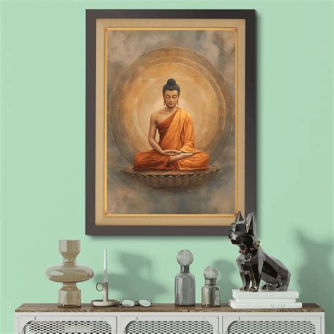 Buddha In Meditation Wood Print Wall Art 18x23 Inches – Chalk My Theme