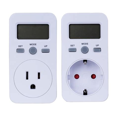Digital Power Meter Socket Plug Energy Meter Current Voltage Watt Elec ...