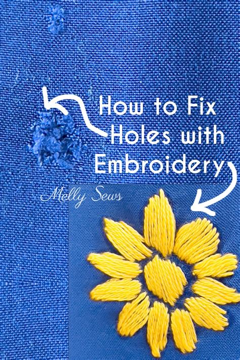 How To Mend & Repair Holes With Embroidery on Your Clothes