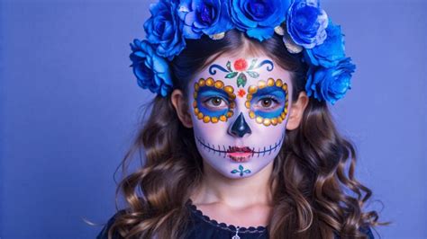 De los muertos girl halloween | Premium AI-generated image