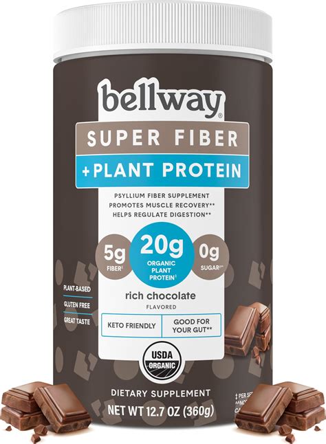 Amazon.com: Bellway Super Fiber + Greens Powder, Sugar-Free Psyllium ...