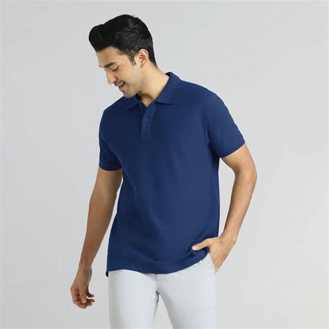 XYXX Mens Collared T Shirt | Sky Blue Polo T-Shirts for Men, Combed ...