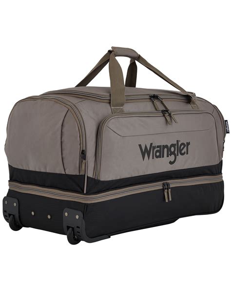 Wrangler Large 30" Drop-Bottom Rolling Travel Duffel Bag, Fallen Rock ...