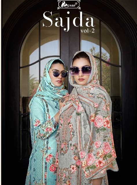 KESAR PRESENT SAJDA VOL 2 SIMPLE PAKISTANI PURE LOWN COTTON WITH ...