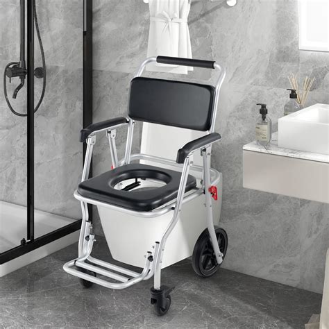 Goplus 4 in 1 Shower Commode Wheelchair, 330lbs India | Ubuy