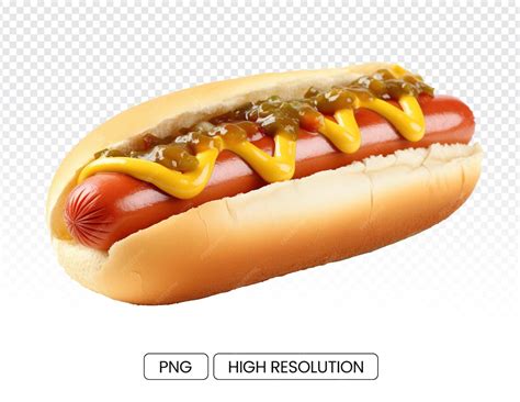 Premium PSD | Juicy big hot dog with classic toppings of ketchup ...