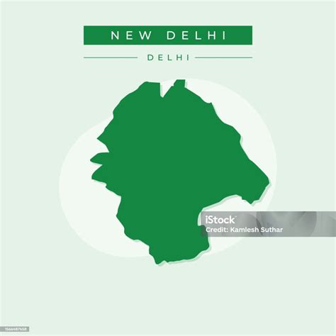 Vector Illustration Vector Of New Delhi City Map India City Stock ...