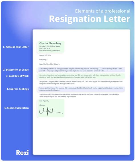 10 Effective Resignation Letter Examples With and Without a Reason : r/Rezi
