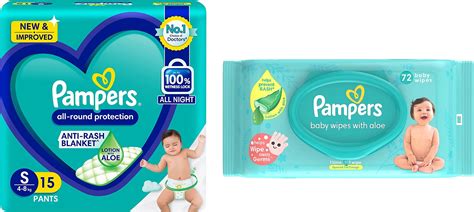 Buy Pampers All round Protection Pants, Small size baby Diapers, (S) 15 ...